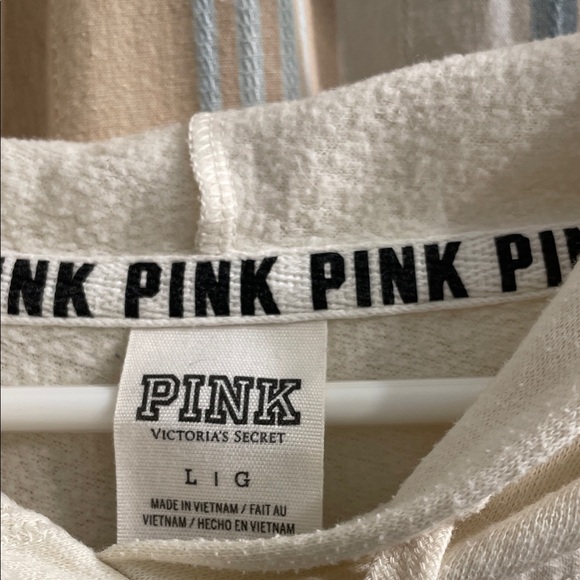 PINK Victoria's Secret Cream Hoodie with Gold Sequins. Worn 3 Times. - Picture 11 of 11